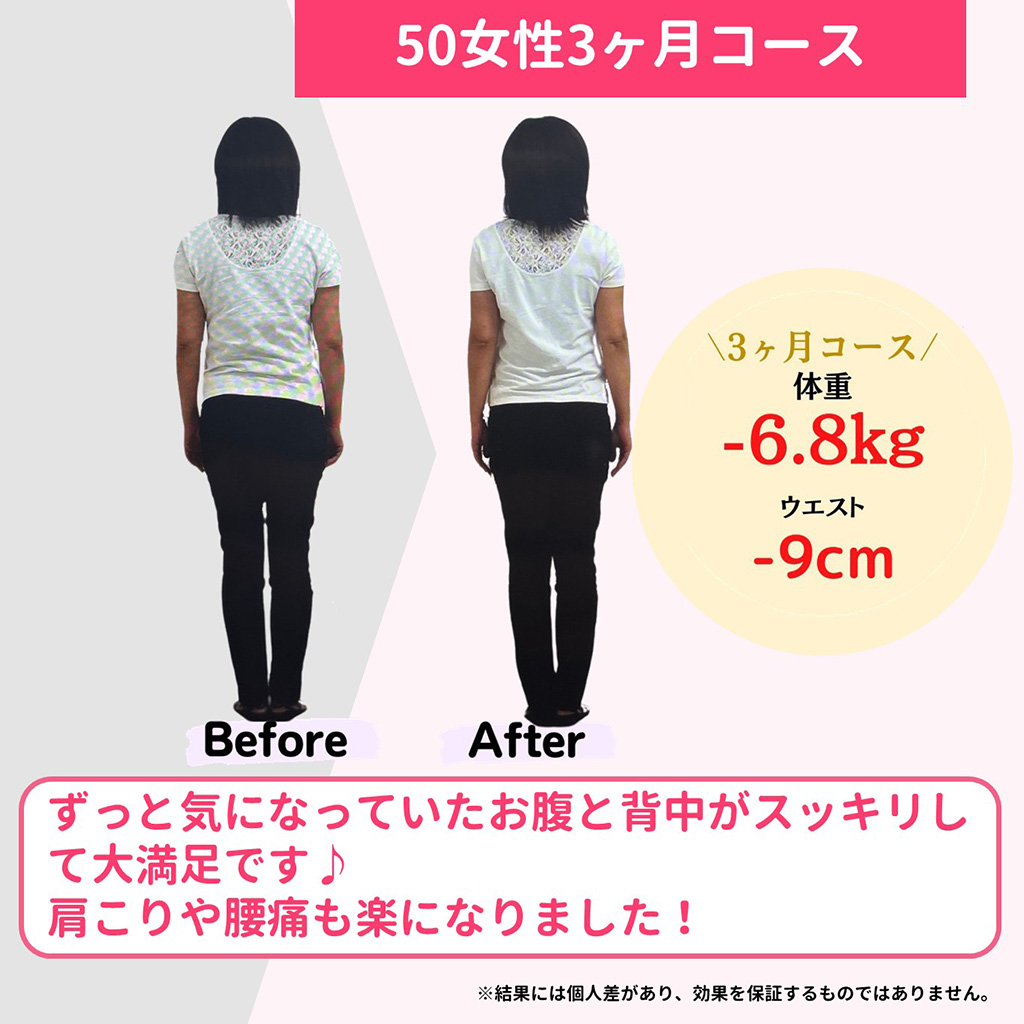 50代女性3ヶ月コース